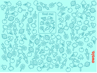 浅蓝色中式花纹图案设计