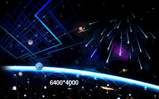 宇宙中的科技感奇幻景观