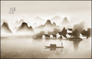 水墨江南水乡