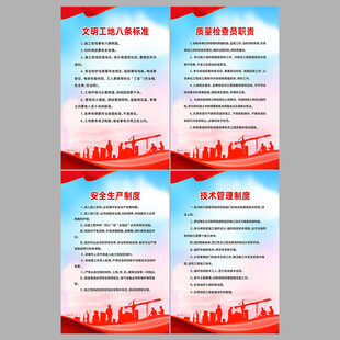工地安全生产制度展板