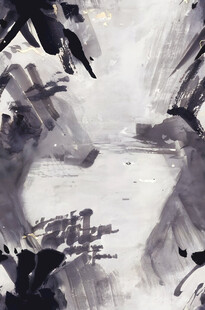 水墨风格抽象艺术画作