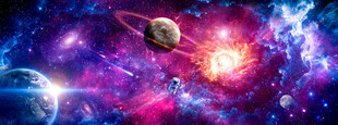 梦幻星空宇宙星球外太空黑洞背景