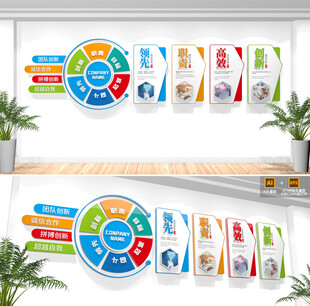 企业文化墙展板