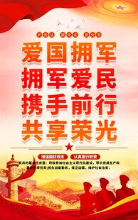 爱国拥军宣传海报