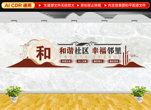 和谐社区文化墙