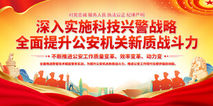 科技兴警标语展板