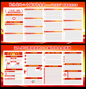 党的二十届四中全会展板