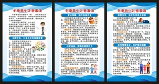 冬季养生知识展板