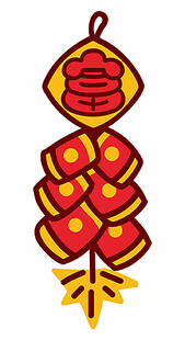 传统中国风鞭炮挂饰富字