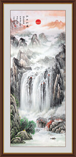 竖幅玄关山水画