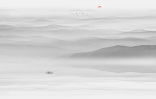 水墨群山背景图