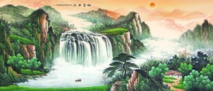 山水国画风景图