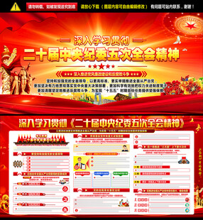 二十届中纪委五次全会展板