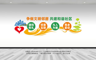 和谐社区文化墙