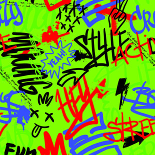 多彩涂鸦艺术背景