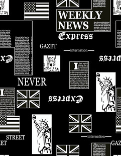 复古风新闻主题图案设计