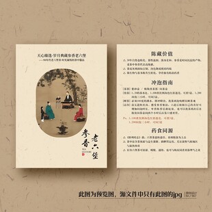 六堡茶茶叶介绍卡片