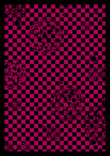 粉色棋盘格几何图案背景