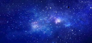 蓝色星空软膜天花灯箱