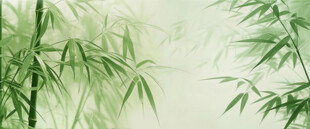 竹影 水墨灯箱竹林