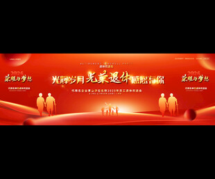 退休欢送会展板