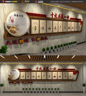 十大中医 古代文化墙