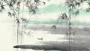 水墨竹子背景