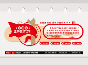 新时代党的教育方针文化墙