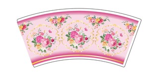 花卉图案弧形装饰布料