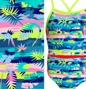 热带植物多彩图案背景