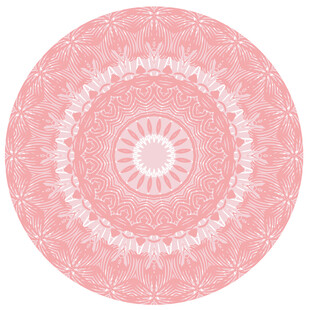 粉色圆形精美花纹图案