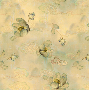 中式古典蝴蝶花卉纹理图案