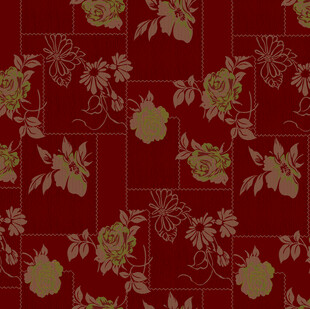 复古红底花卉图案纹理
