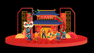 新春庙会活动美陈布置