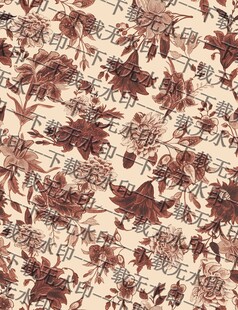 复古花卉图案纹理背景