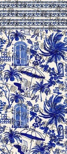 蓝白青花瓷图案纹理