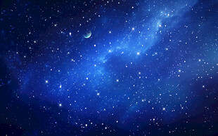 蓝色星空顶星空软膜灯箱