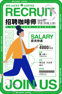 招聘咖啡师海报