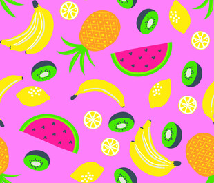 缤纷水果无缝图案设计