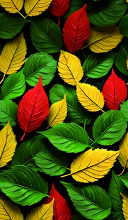 多彩秋叶纹理背景图