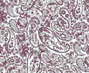 复古佩斯利花纹图案