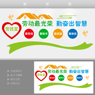 劳技室校园文化墙