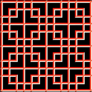 中式几何图案套方窗格