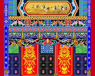 古建筑檐口分层组合 纸活 