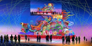 舞台表演灯光绚丽场景