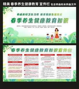 春季养生健康教育宣传栏