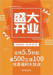 开业海报
