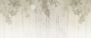 新中式灯箱水墨竹林