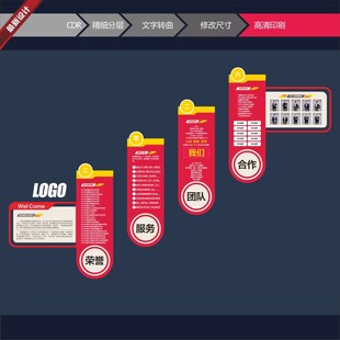 企业文化墙公司楼梯墙