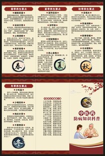 中医养生知识三折页